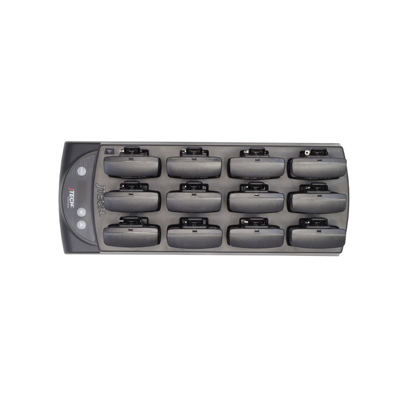 Cargador Rugged de 12 avisadores Jtech